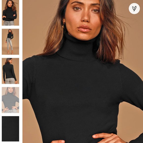 Comin' Up Cozy Black Turtleneck Sweater - XL - Picture 2 of 7